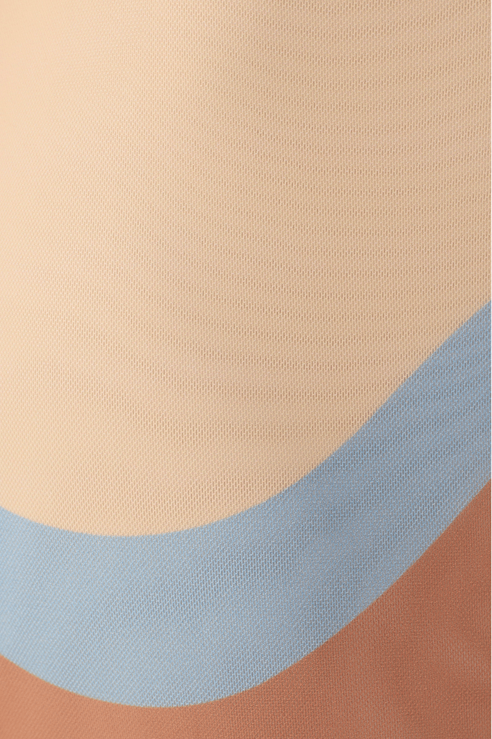 Saia Cropped Tule Estampa Oceano