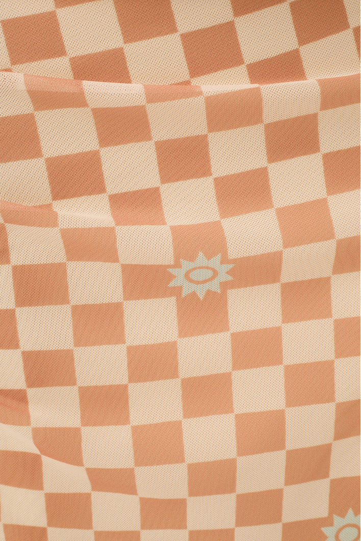 Saia Cropped Tule Estampa Mosaico