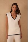 Colete Tricot Premium Detalhe Ondulado