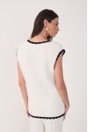 Colete Tricot Premium Detalhe Ondulado