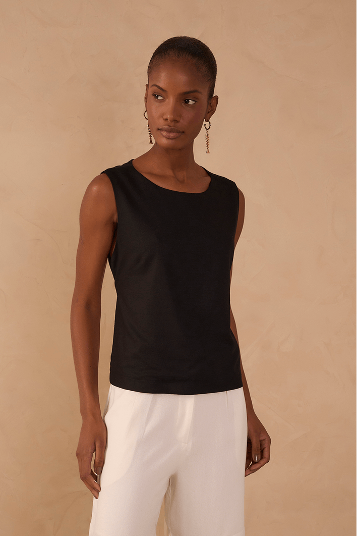 Blusa Linho Retinha Amarração