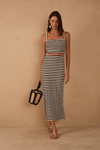 Conjunto Top E Saia Listrado