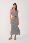 Conjunto Top E Saia Listrado