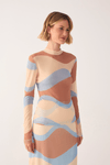Blusa Segunda Pele Tule Estampa Oceano