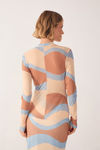 Blusa Segunda Pele Tule Estampa Oceano