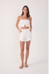 Short Linho Bolsos Frente