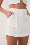 Short Linho Bolsos Frente