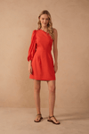 Vestido Linho Um Ombro Só