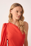 Vestido Linho Um Ombro Só