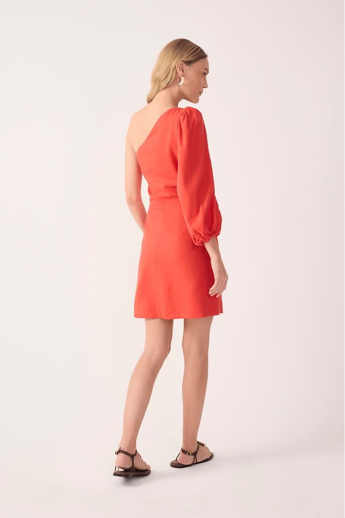 Vestido Linho Um Ombro Só