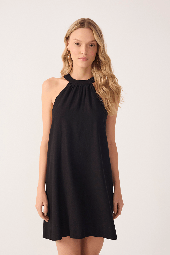 Vestido Curto Linho