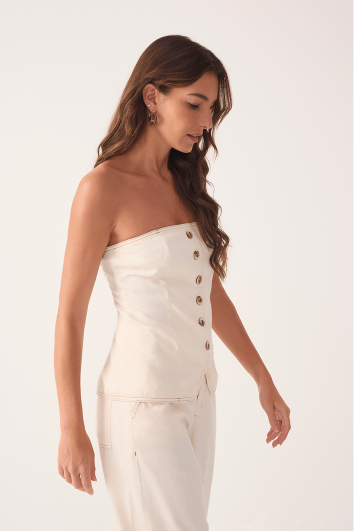 Blusa Sarja Linho Pespontos