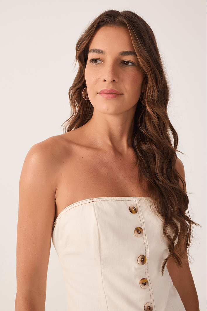 Blusa Sarja Linho Pespontos