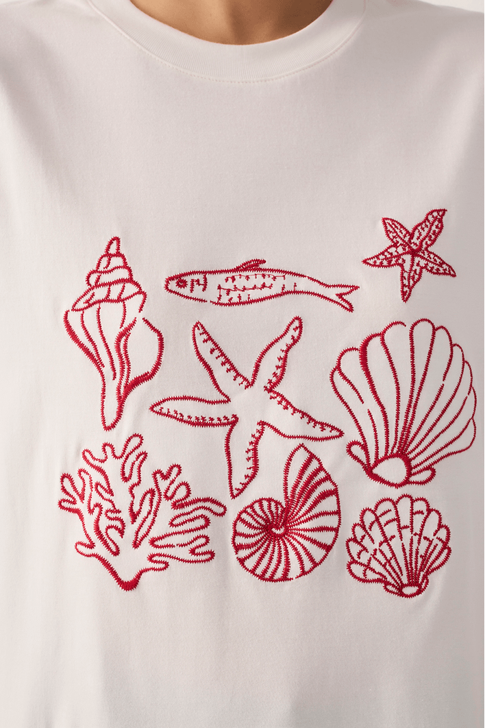 T-shirt Bordado Conchas