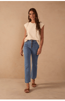 Calça Jeans Botões
