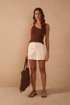 Short Sarja Linho Pespontos