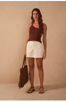 Short Sarja Linho Pespontos