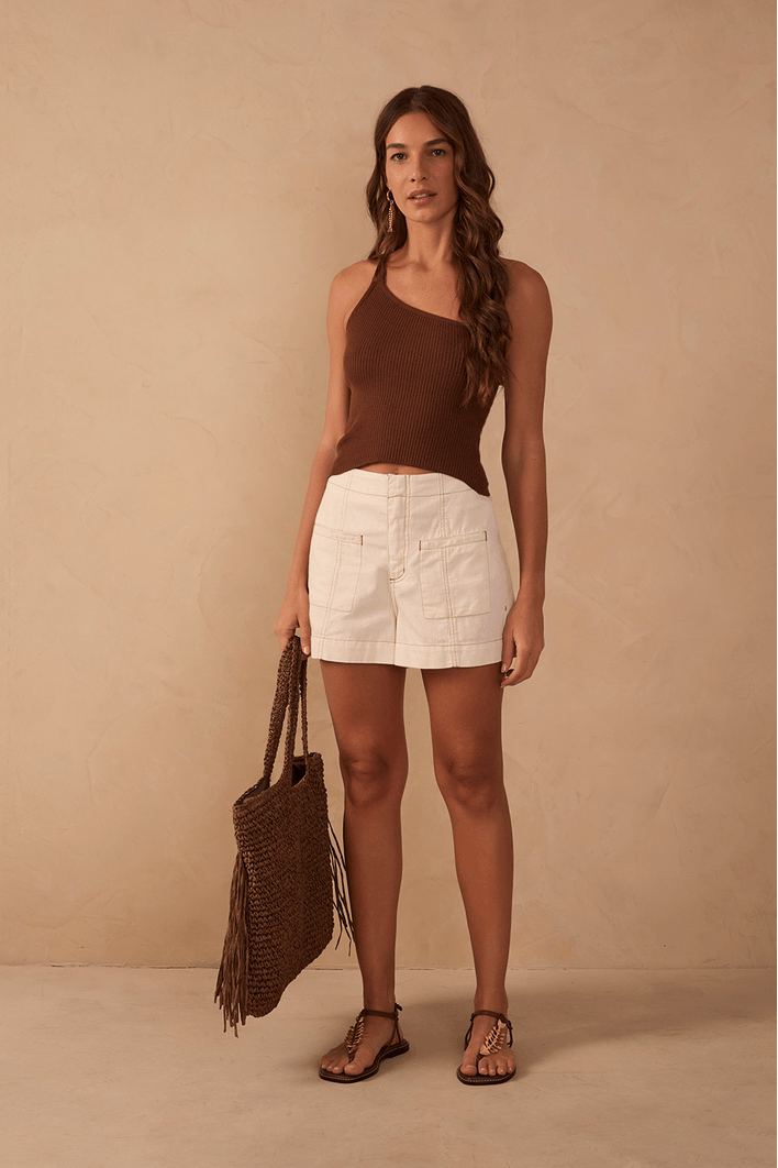 Short Sarja Linho Pespontos