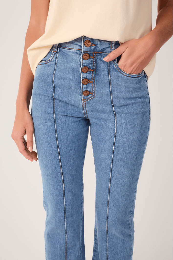 Calça Jeans Botões