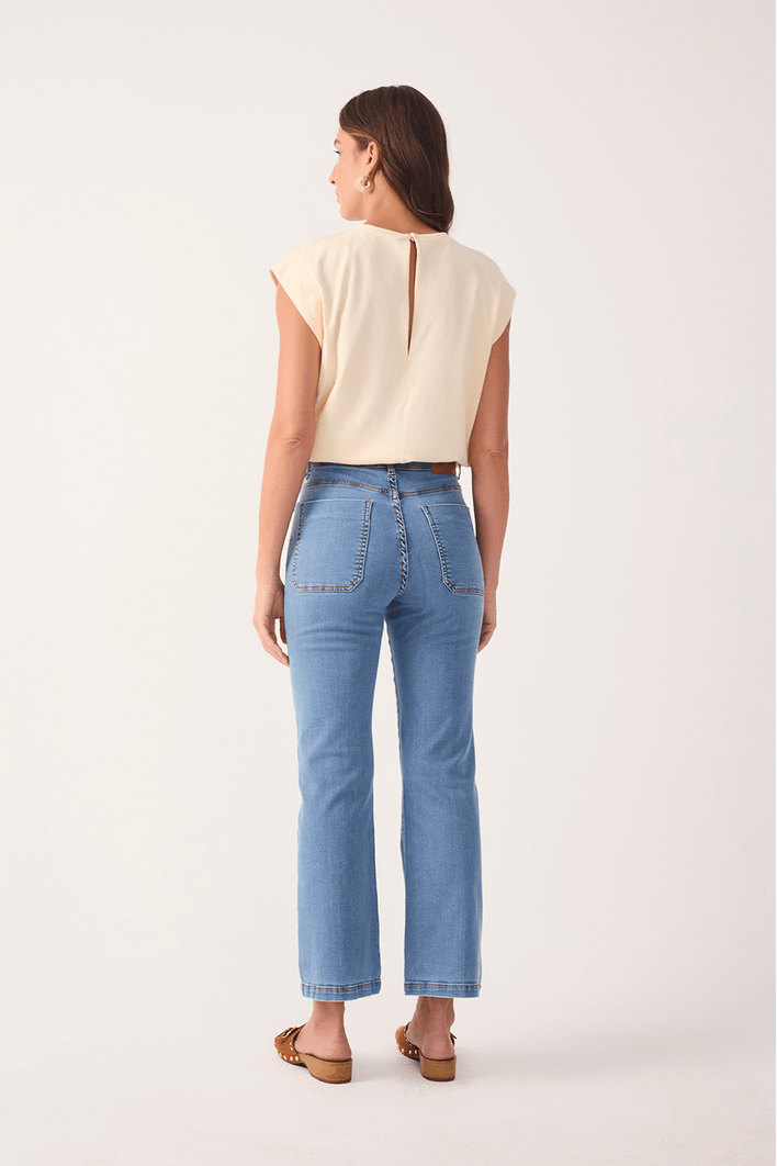 Calça Jeans Botões