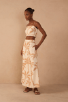 Saia Cropped Linho Estampa Calmaria