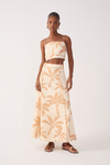 Saia Cropped Linho Estampa Calmaria