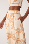Saia Cropped Linho Estampa Calmaria