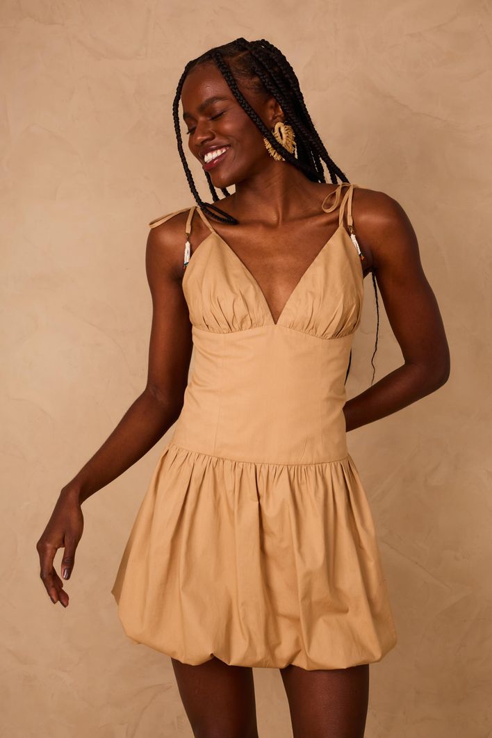 Vestido Algodão Balonê