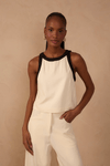 Blusa Linho Bicolor