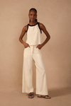 Calça Linho Cropped Nesga