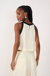 Blusa Linho Bicolor