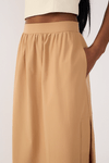 Saia Cropped Algodão Fenda Lateral
