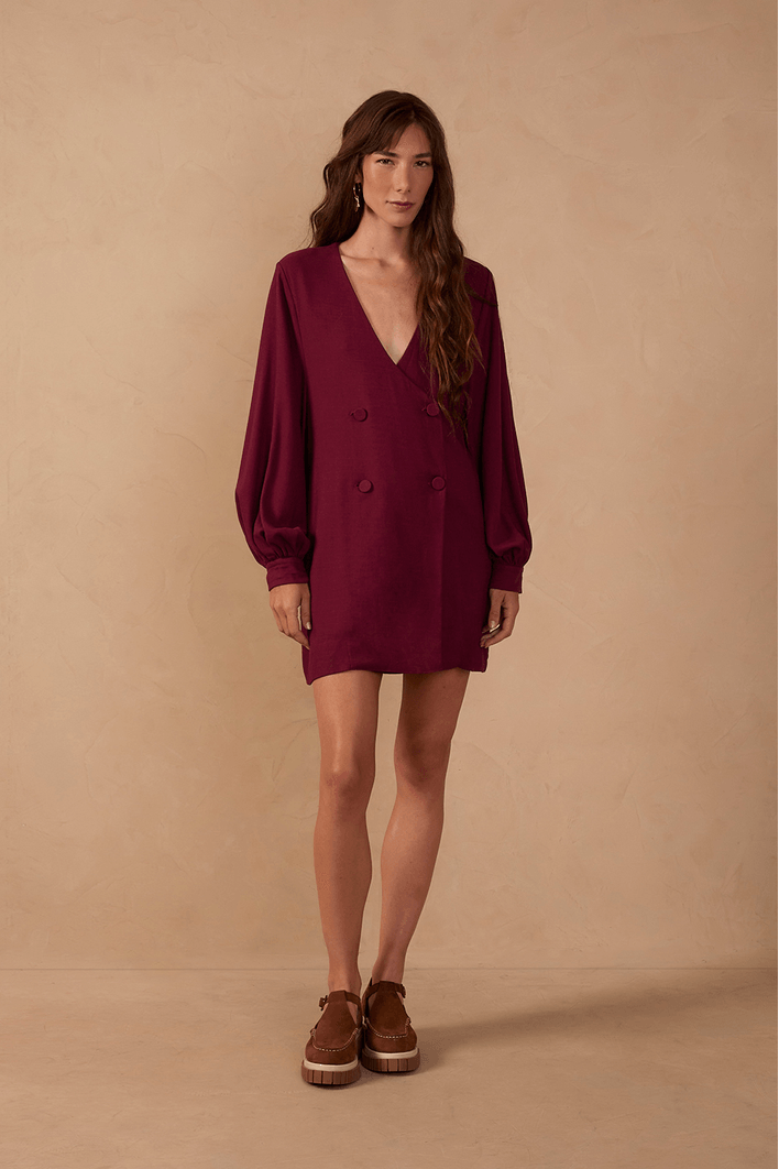 Vestido Curto Manga Longa