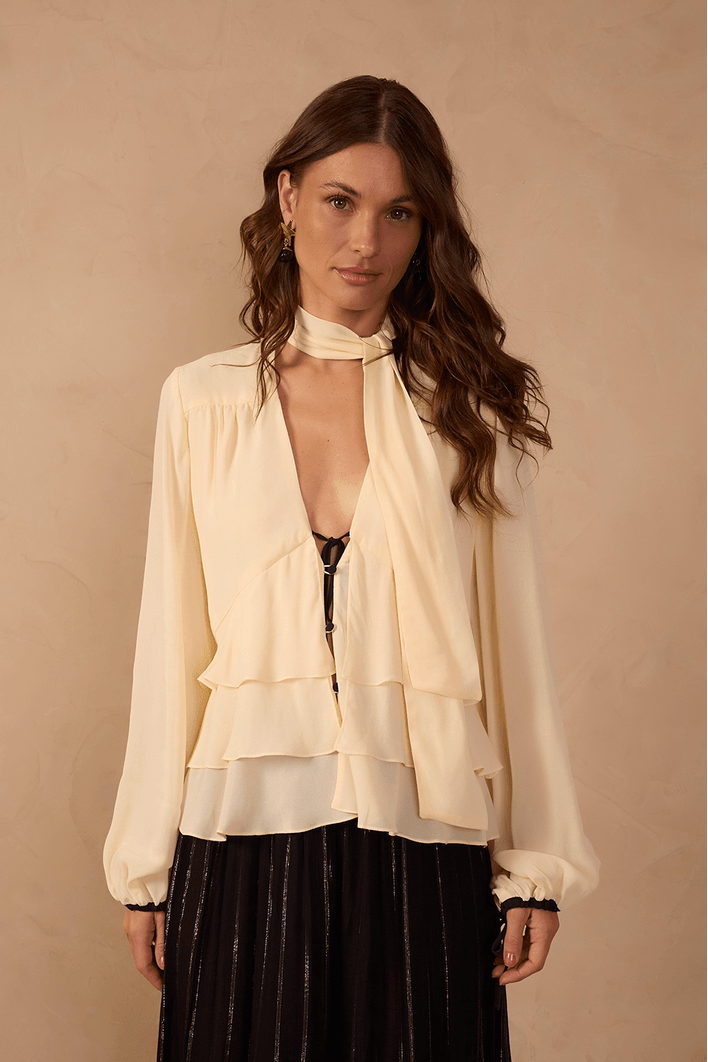 Blusa Ggt Babado Barra