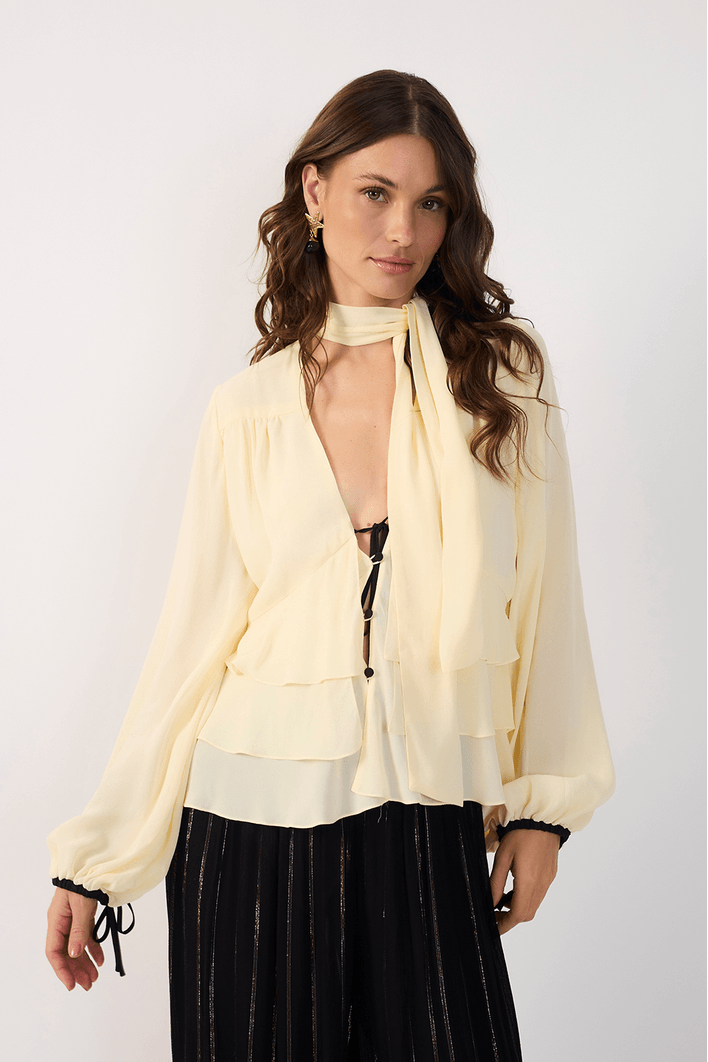 Blusa Ggt Babado Barra