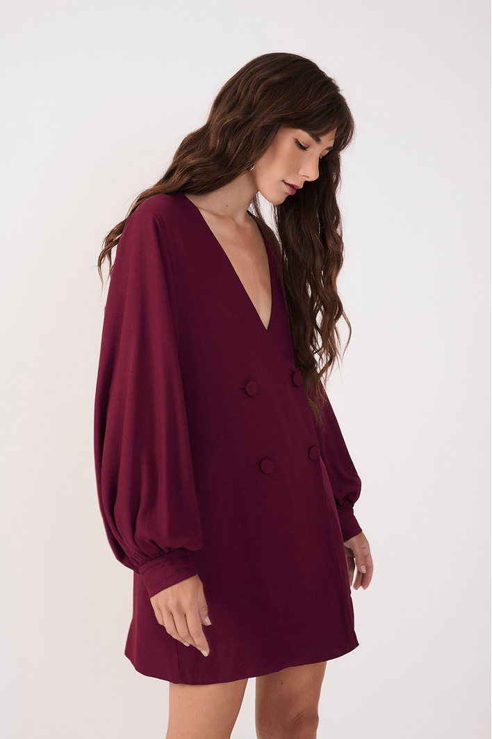 Vestido Curto Manga Longa