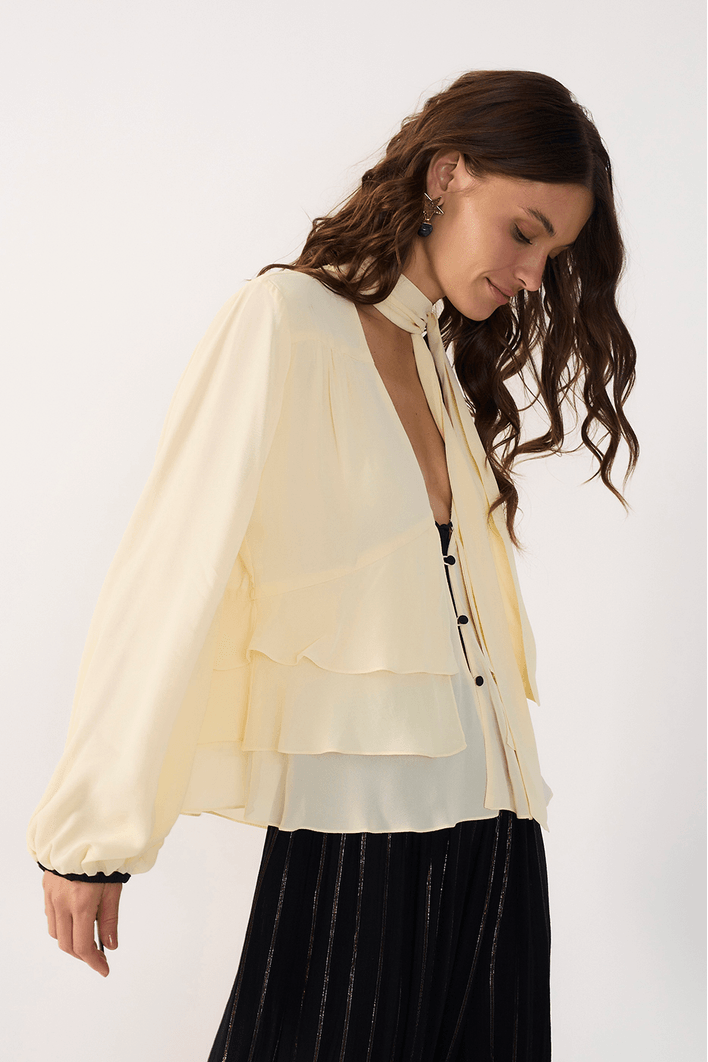 Blusa Ggt Babado Barra