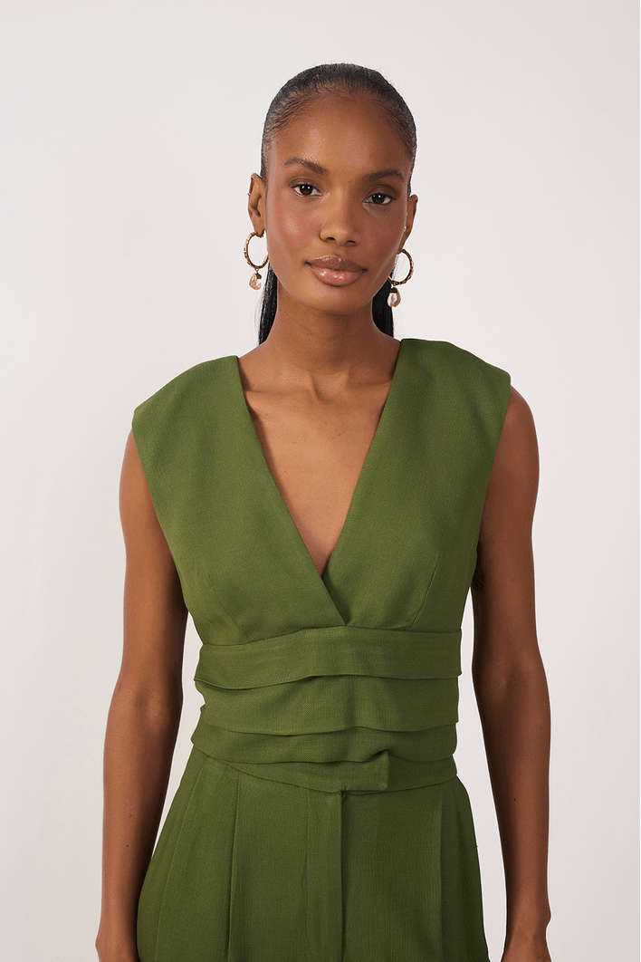 Blusa Pregas Barra