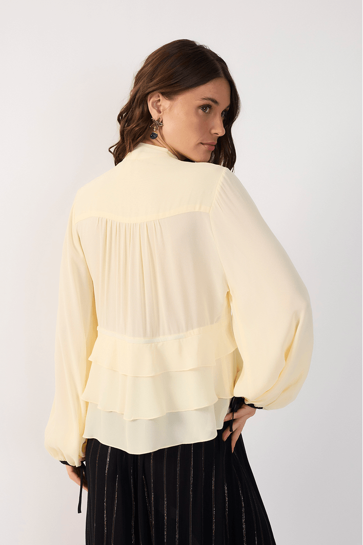 Blusa Ggt Babado Barra