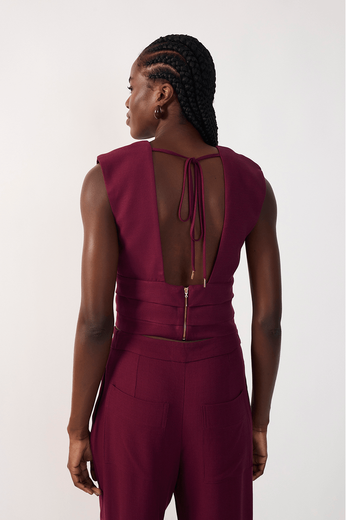 Blusa Pregas Barra