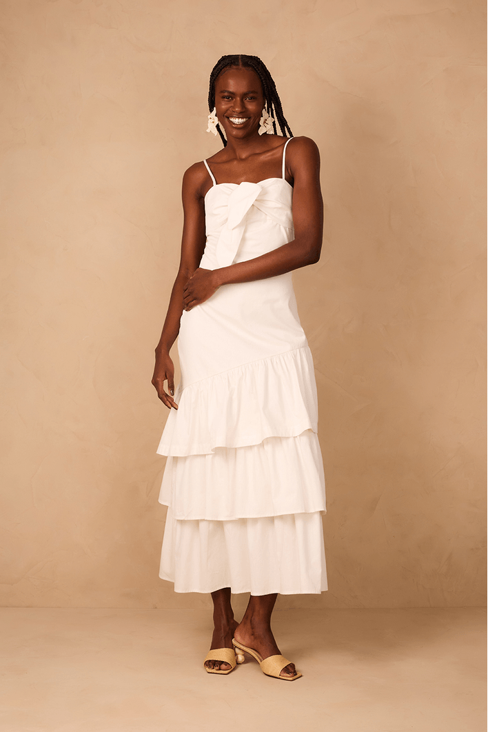 Vestido Babados Algodão