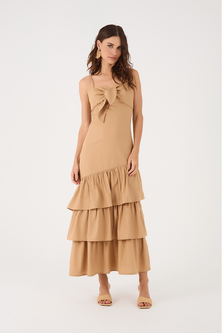 Vestido Babados Algodão