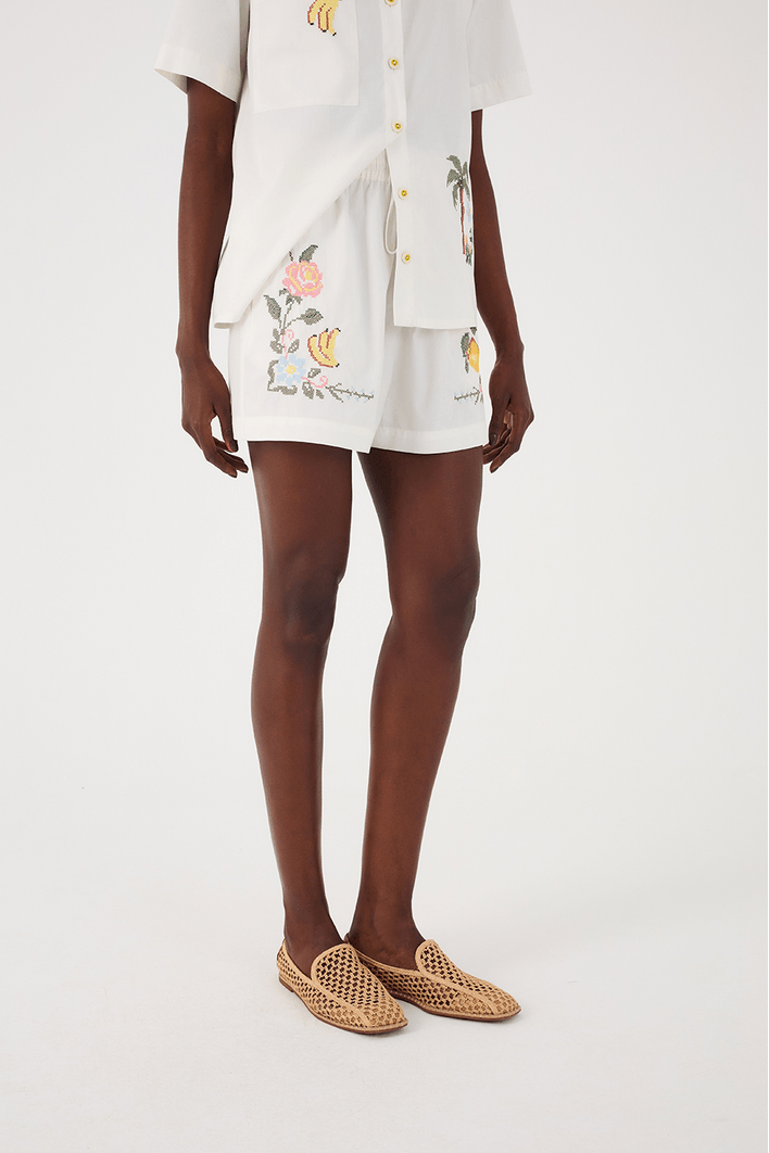 Short Algodão Bordado