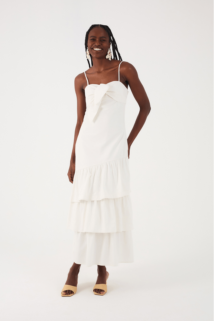 Vestido Babados Algodão