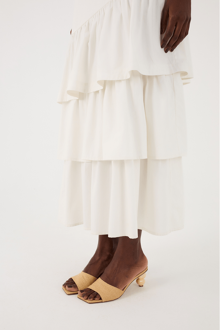 Vestido Babados Algodão