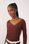 Blusa Transpasse Malha Crepe