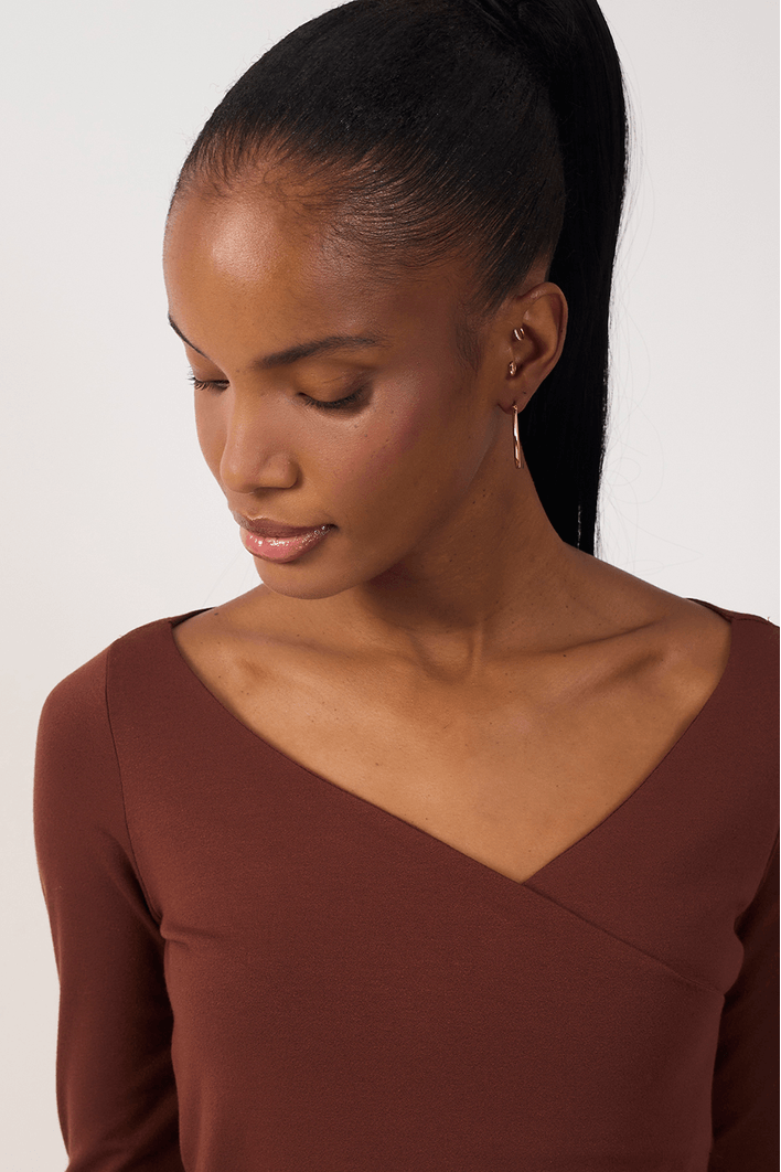 Blusa Transpasse Malha Crepe