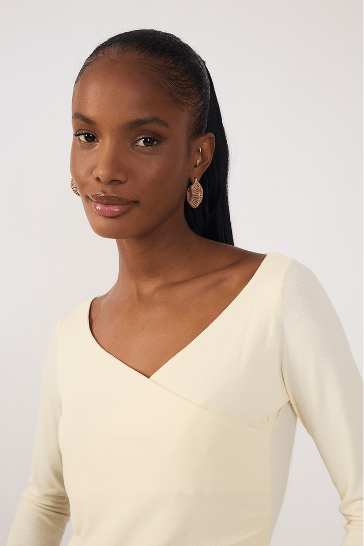 Blusa Transpasse Malha Crepe