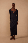 Vestido Canelado Com Fivela