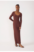 Vestido Canelado Com Fivela